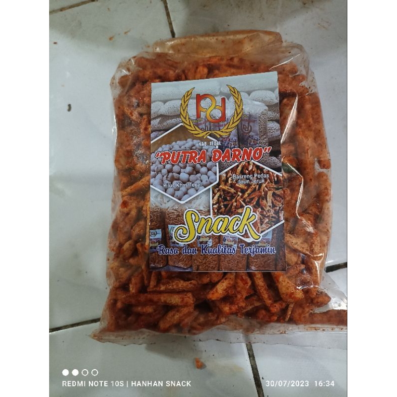 

Basreng Pedas daun jeruk kemasan 500gr