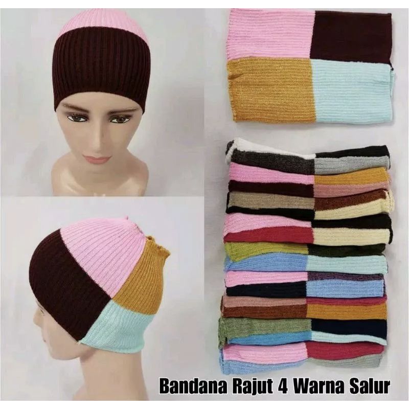 Rajut 4 warna/dalaman rajut/dalaman jilbab/anak jilbab/rajut premium/rajut kekinian/rajut jilbab/dal
