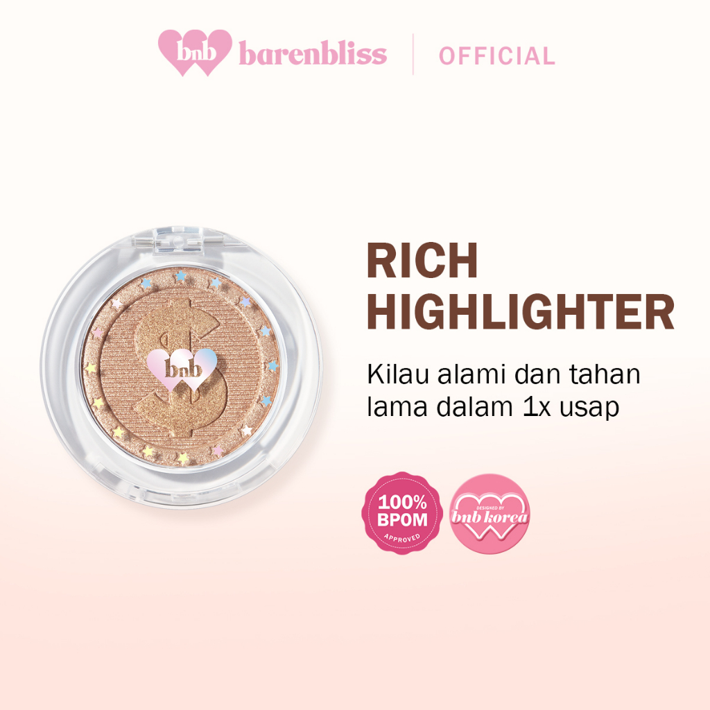 BNB barenbliss Highlight! Rich Girl in Area Kosmetik Korea Face Highlighter Powder Make Up Pigmented