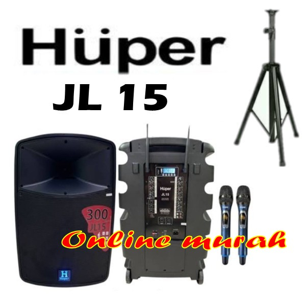 SPEAKER PORTABLE HUPER JL15 ORIGINAL HUPER JL15 SPEAKER HUPER 15 INCH