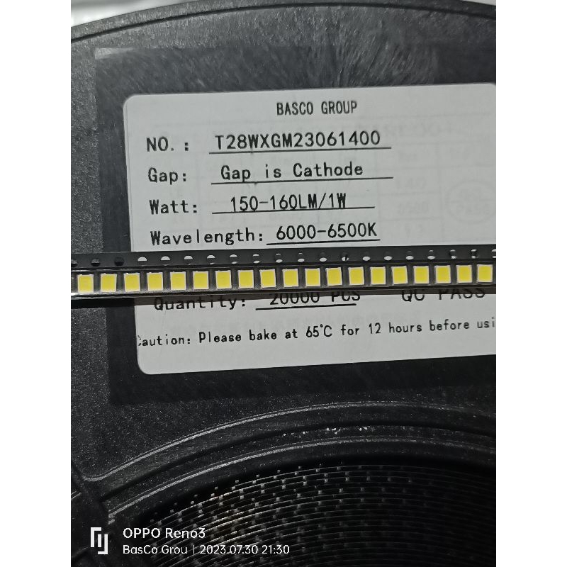 chip LED 9v&6v 1w 2835 merah.putih.hijau.kuning .biru