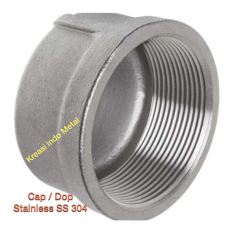 11/2” Dop / Cap drat dalam ( 1,5 inch ) stainless ss304 - sus ss 304