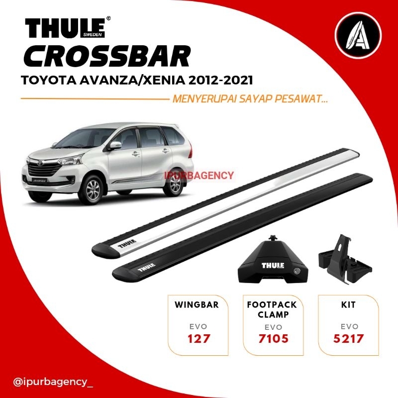 Cross bar set Thule Clamp Evo 7105 - Toyota Avanza/Xenia 2012-2021