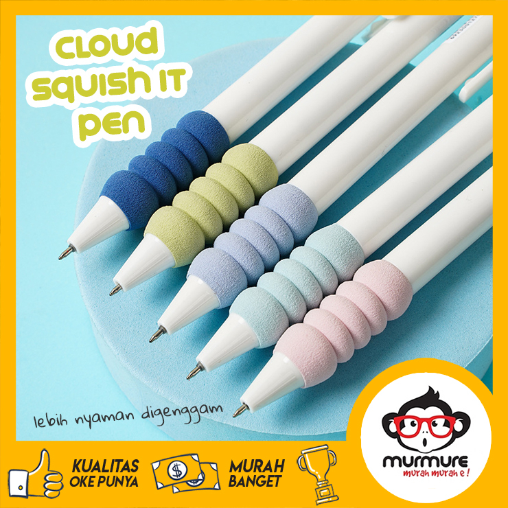 

MURMURE | PEN PULPEN PENA GEL HITAM SQUISH IT ERGONOMIC PEN