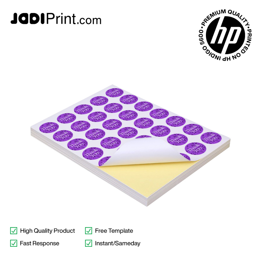 

Sticker Chromo A3 + Cutting / Mesin HP Indigo