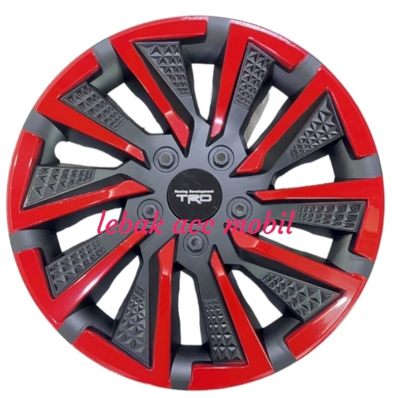 Dop velg / Dop roda mobil ring 14 / R14 model exo warna merah