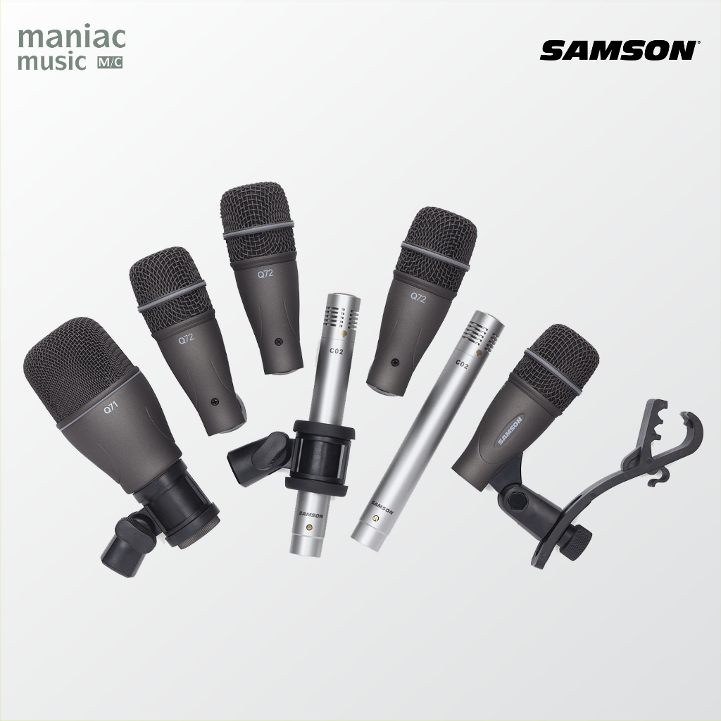 Samson DK707 - Paket Mic Drum. Set. Kit. 7 Piece. Pro. Condenser. High Quality. Kick. Snare. Tom. Hi