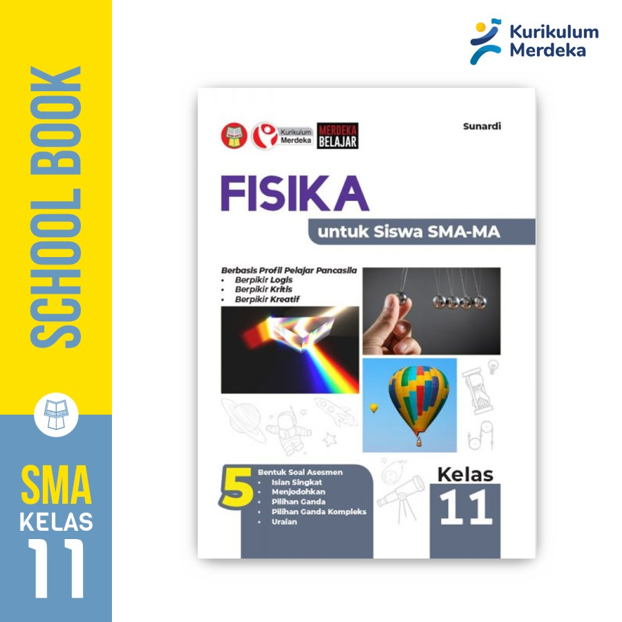 Yrama Widya - Buku Fisika SMA/MA Kelas 11 (Buku Paket Kurikulum Merdeka) - Sunardi