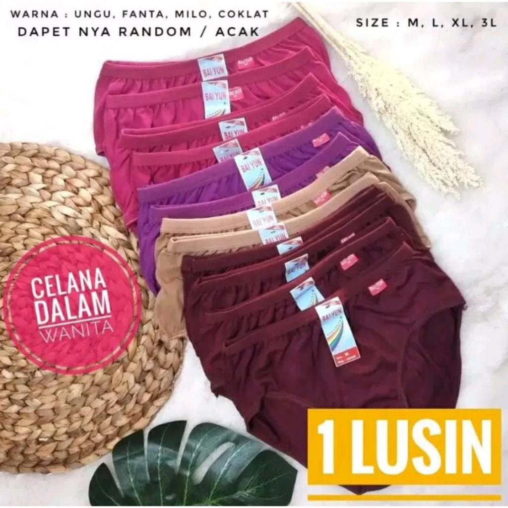 Celana Dalam CD Wanita / Cawet Seksi M L XL XXL 6-12 Pcs