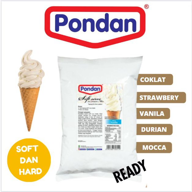 

200 Cup !! Pondan Soft Ice Cream Taro Pondan Pondan Magic Ice Cream 1kg Murah Premium Rasa