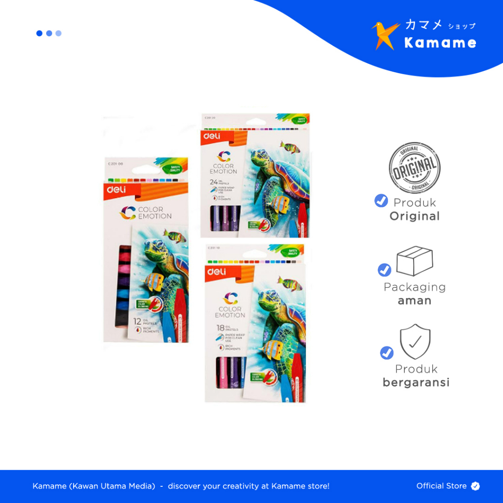 

Deli Oil Pastel - Kreasi Gambar Anak Balita Dan Remaja Crayon/Krayon-Oil Pastel Smooth Ukuran C20100-12 C20110-18 C20120-24 - Kamame