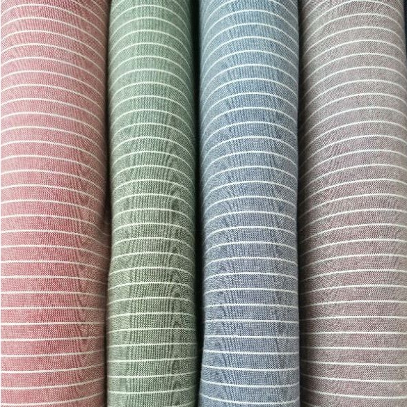 KAIN KATUN OXFORD GARIS SALUR