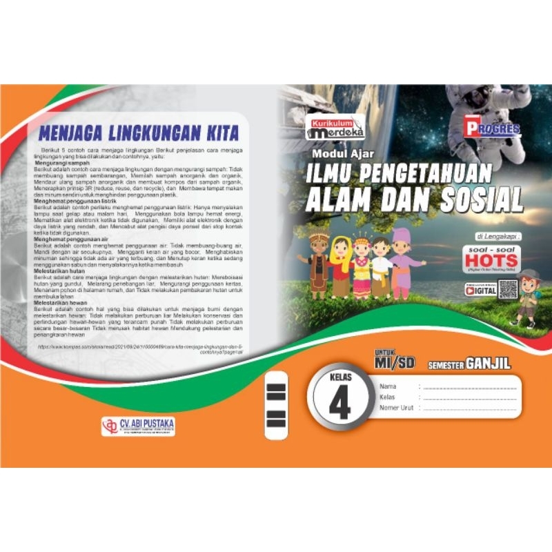 LKS Ilmu Pengetahuan Alam dan Sosial / IPAS Kurikulum Merdeka Kelas 4 SD/MI Semester Ganjil