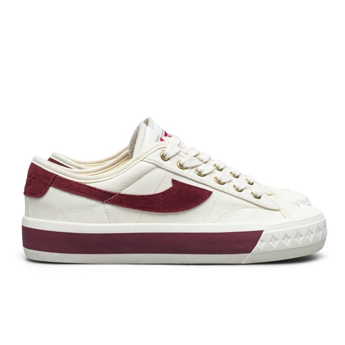 Sepatu Compass Retrograde Low Crème Edition Brick Maroon / Cherry - Termurah - Original - Wbook Offi