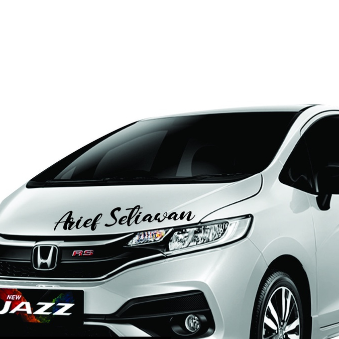 stiker nama custom, cutting stiker nama, stiker kaca depan mobil, stiker mobil