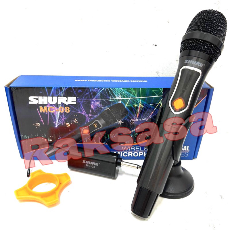 MIC WIRELESS SHURE MC 08 SINGLE MIc mc08 mc 08