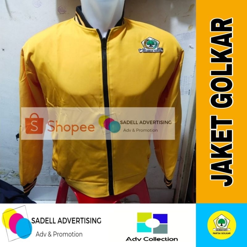 Jaket Partai GOLKAR Jaket Bomber GOLKAR Kuning Pria