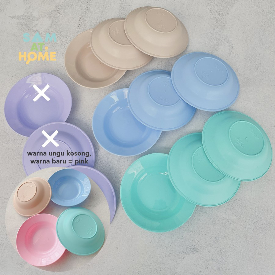 (HARGA 1 LUSIN) Piring Kecil Plastik Tebal / Tatakan Gelas Mangkok