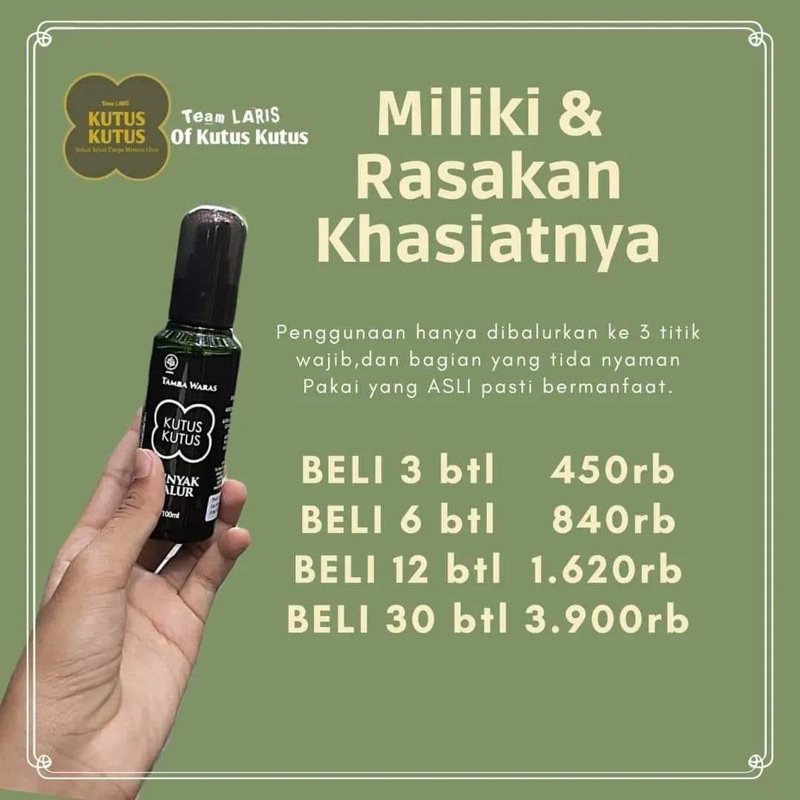 Minyak Kutus Kutus Original