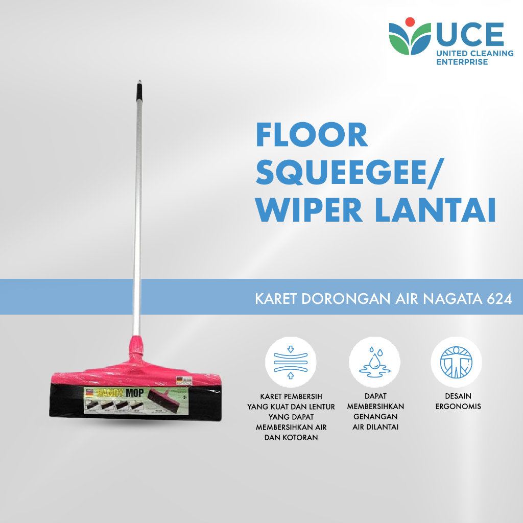 Nagata Floor Squeegee/Wiper Lantai/Karet Dorongan Air 624