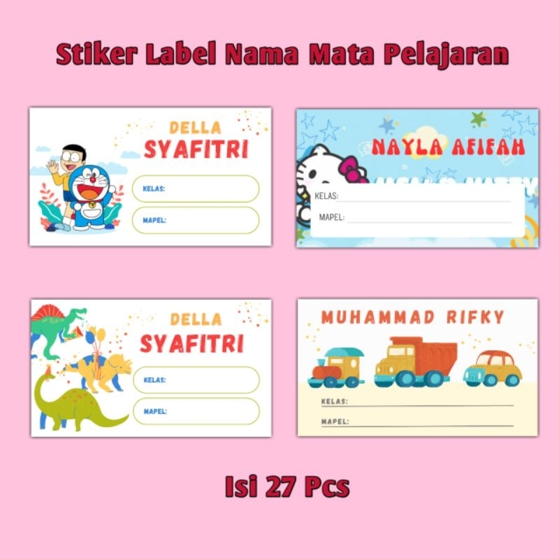 

Stiker Label Nama Mata Pelajaran Custom Nama/Stiker Mapel Custom Nama
