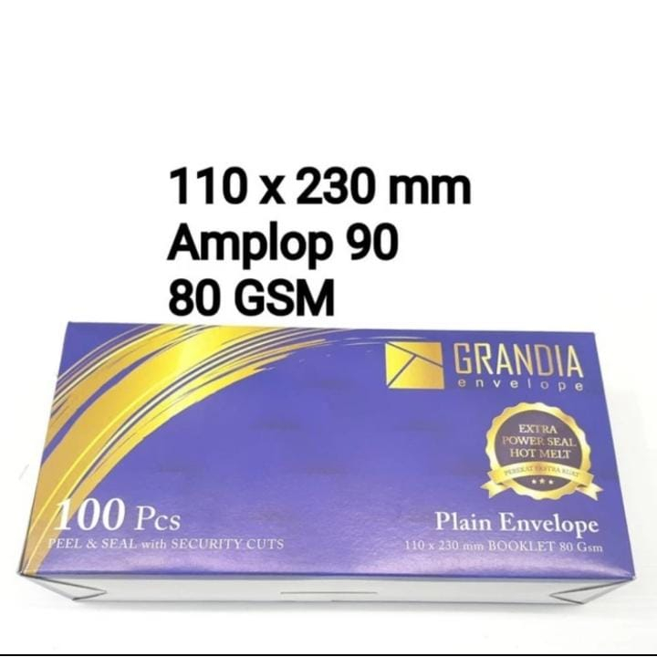 

Amplop GRANDIA No.90. 110 x 230mm 80gsm Isi (100 Lembar) - Best Quality