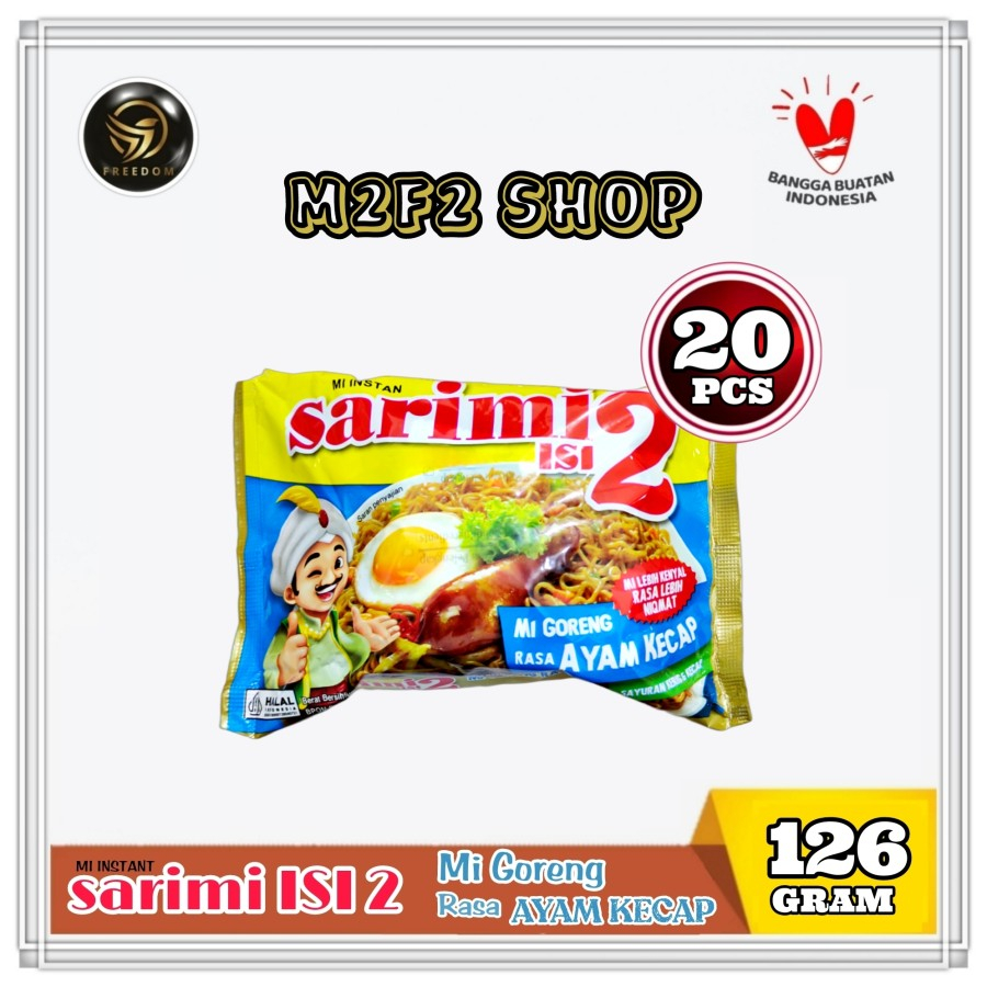 

Mie Sarimi Instant Goreng Isi 2 Rasa Ayam Kecap | Bag - 126 gr (Kemasan 20 Pcs)