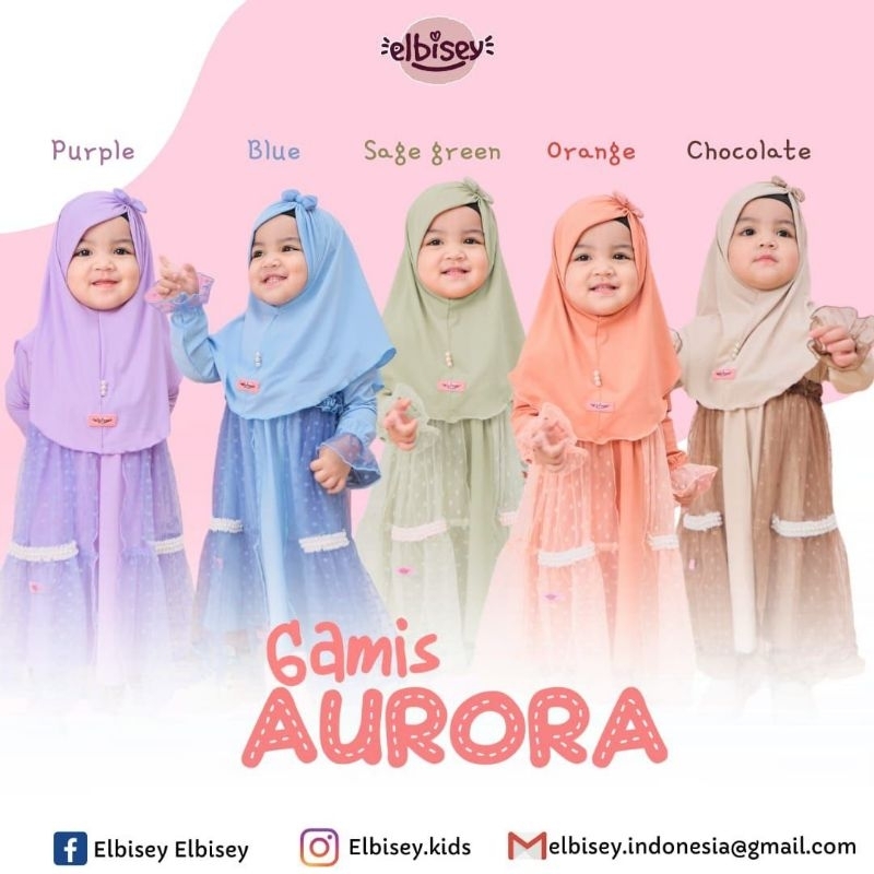 RIHAIA | Gamis Aurora by Elbisey Elbise Kids - Dress Muslimah Anak Bayi Perempuan
