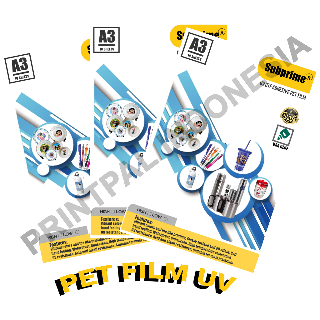 PET UV DTF A3 High Temp