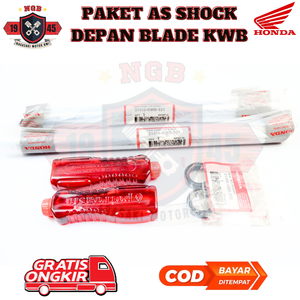 SOK DEPAN REVO ABSOLUTE - SOK DEPAN HONDA BLADE 110 ORI OEM - PAKETAN AS SHOCK BREAKER DEPAN KWB