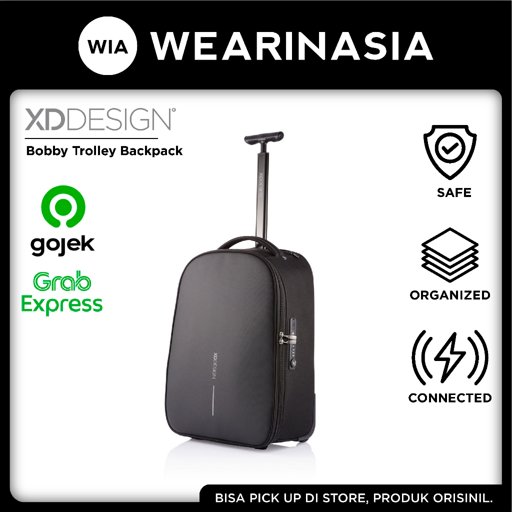 XD Design Bobby Backpack Trolley Koper Ransel Original