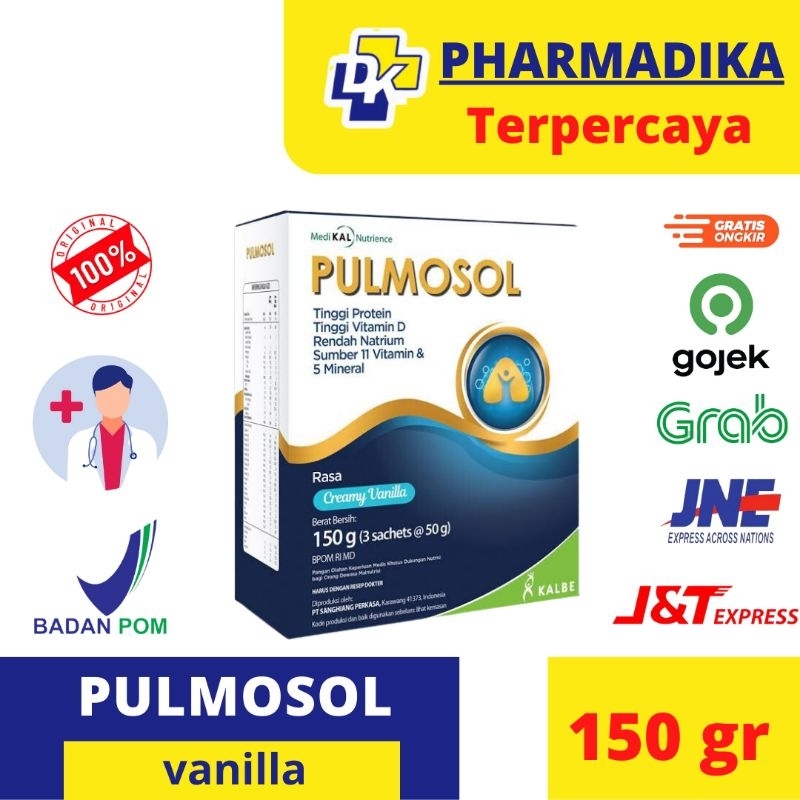 

PULMOSOL VANILLA 150 GR - SUSU NUTRISI KESEHATAN PERNAFASAN (tanyakan stok terlebih dahulu)