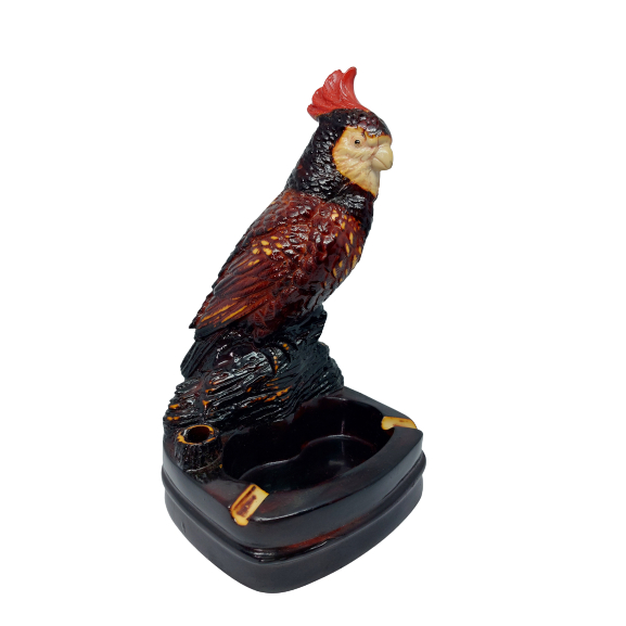 Asbak unik murah burung kakatua merah