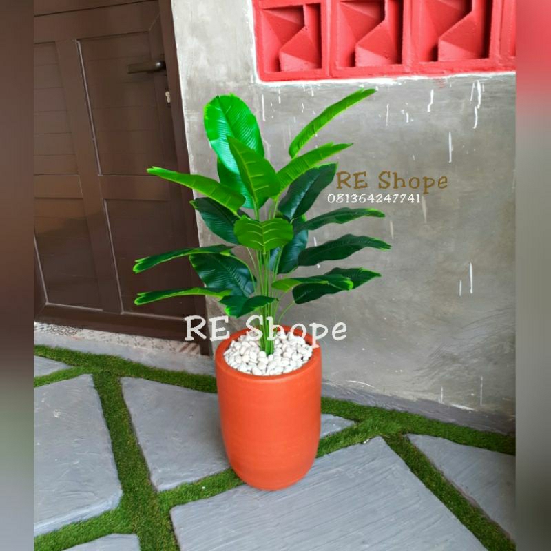 bunga hias bunga plastik pohon hias pisang/pisang bunga artificial pohon dekorasi