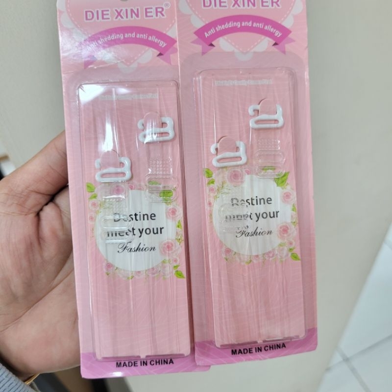 Tali Bra karet elastis warna bening tali bra import Strap bra