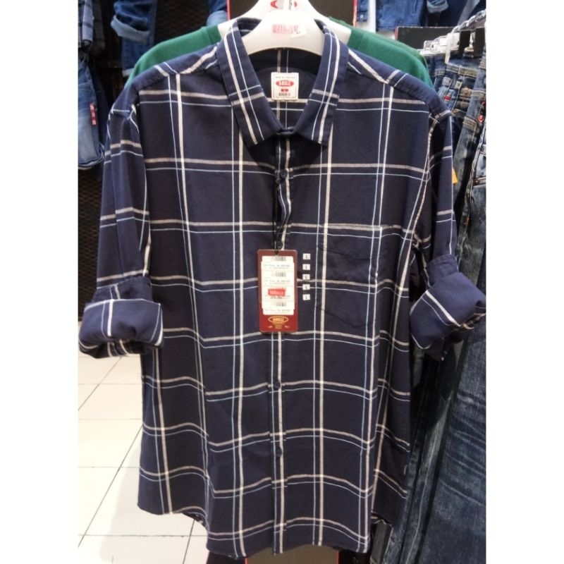 Gabrielle jeans original mens BBAC282M0323L kemeja panjang pria katun reguler fit