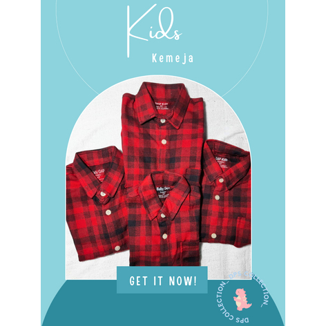 Kemeja BabyGAP Kotak Merah - Kemeja Laki Laki - Kemeja Anak - Kemeja Kotak Anak - Kemeja Merah - Kem
