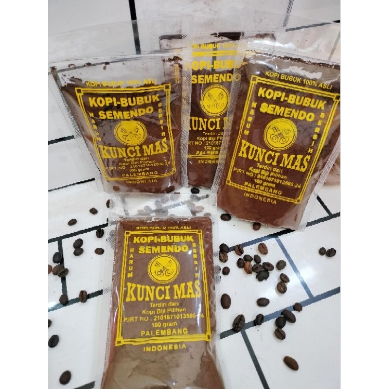 

kopi Bubuk Semendo Kunci Mas kemasan Ziplock 100gram