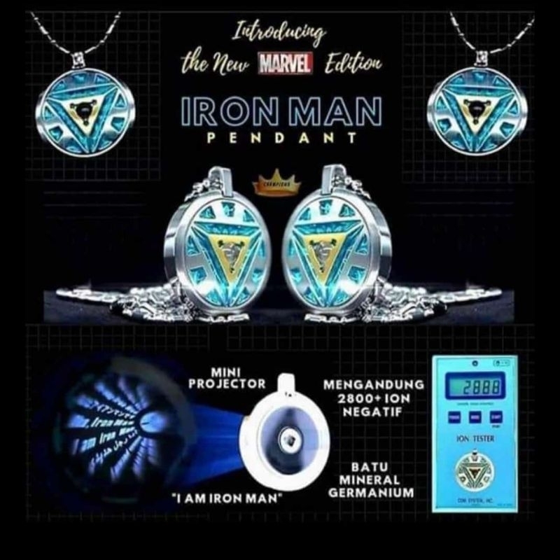 MCI kalung Iron Man, marvel edition