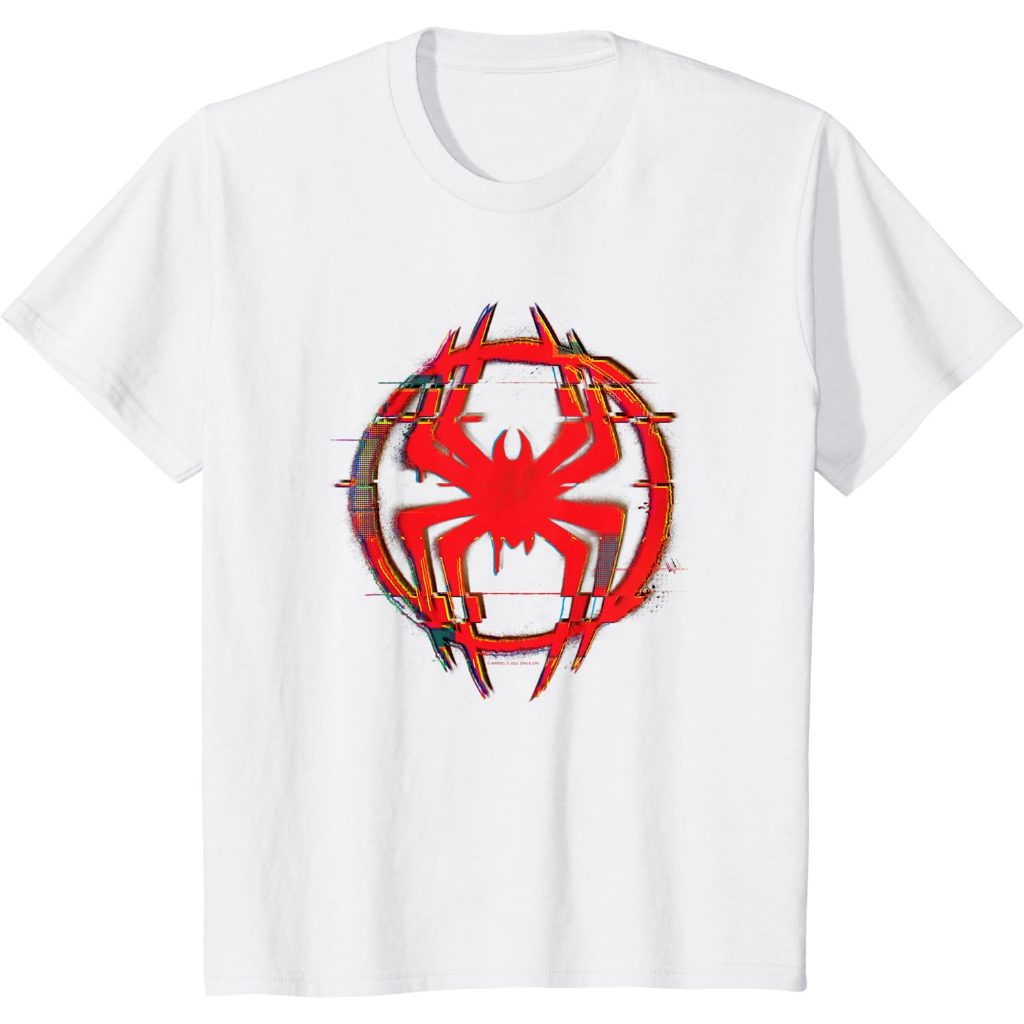 Baju anak Marvel Spider-Man Across the Spider-Verse Miles Icon Glitch T-Shirt baju anak murah Fashio
