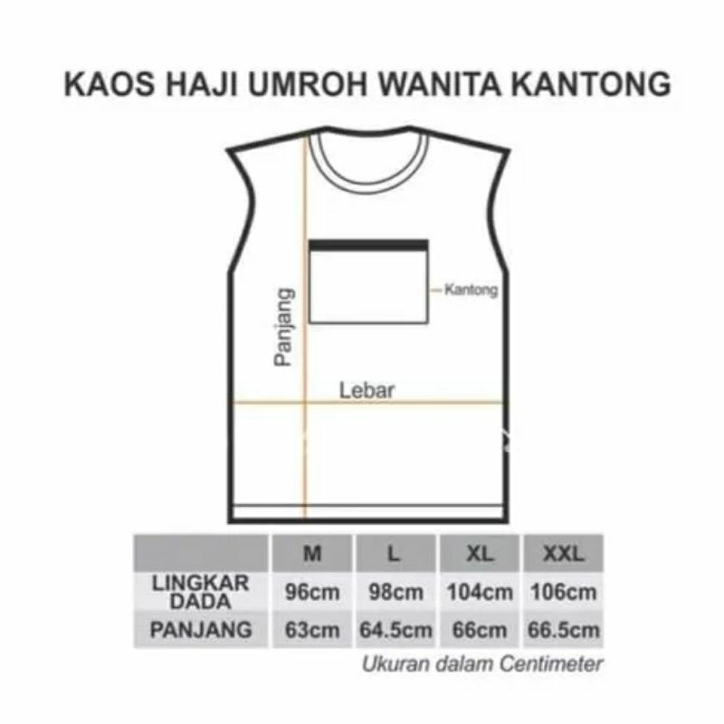 singlet wanita / singlet haji wanita / singlet umroh wanita /daleman gamis / tanktop haji dan umroh