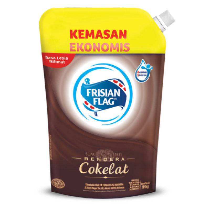 

susu frisian flag kental manis cokelat pouch 545g