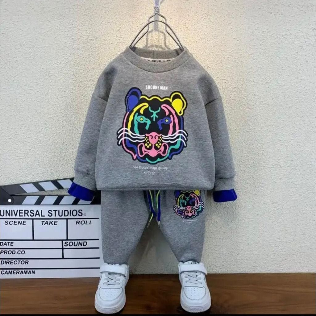 SETELAN SWEATER ANAK LAKI LAKI DAN ANAK PEREMPUAN TERLARIS DAN TERKINI SWEATER JOGER MOTIF KENZO ANA