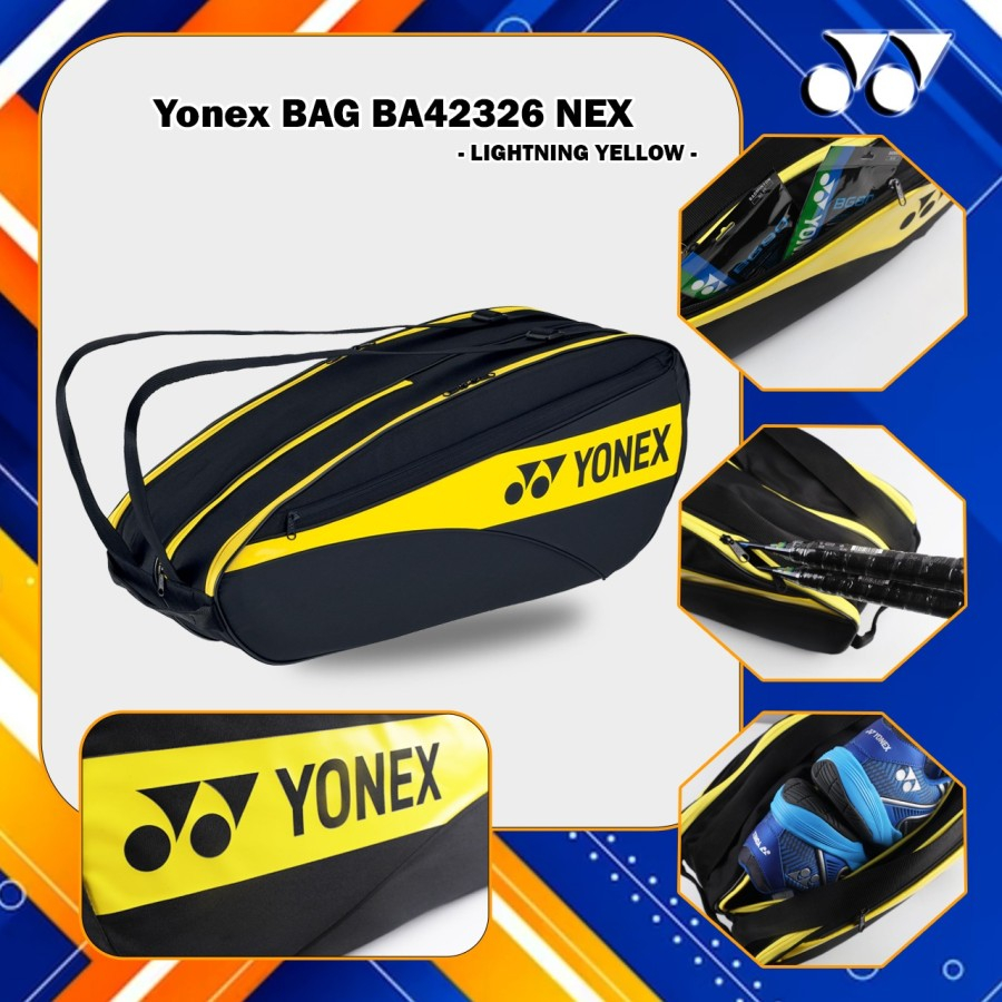 Tas Badminton Team Bag Yonex BA 42326 - BA42326 NEX Lightning Yellow Original Yonex