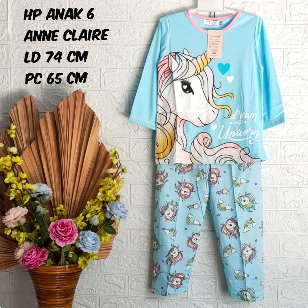 Setelan Anak One Set Babydoll / Baju Tidur Babydoll Anak Celana Panjang Lengan Panjang PP Anak  Size