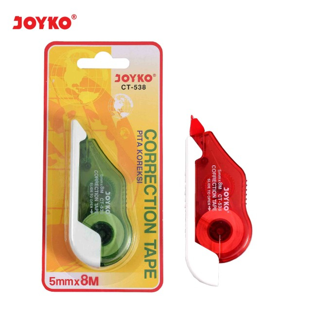 

CORRECTION TAPE / TIPE X ROLL LONG LIFE / TIPE X KERTAS / CORRECTION TAPE CT-538 JOYKO ( PCS )