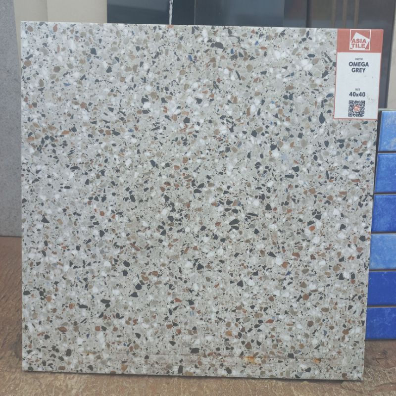 KERAMIK LANTAI CARPOT/KAMAR MANDI ASIA TILE OMEGA GREY 40X40 KW1