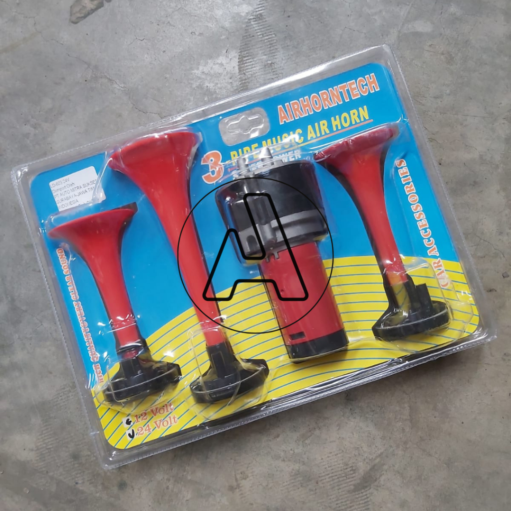 Klakson telolet 3 corong Dinamo 12v / 24v