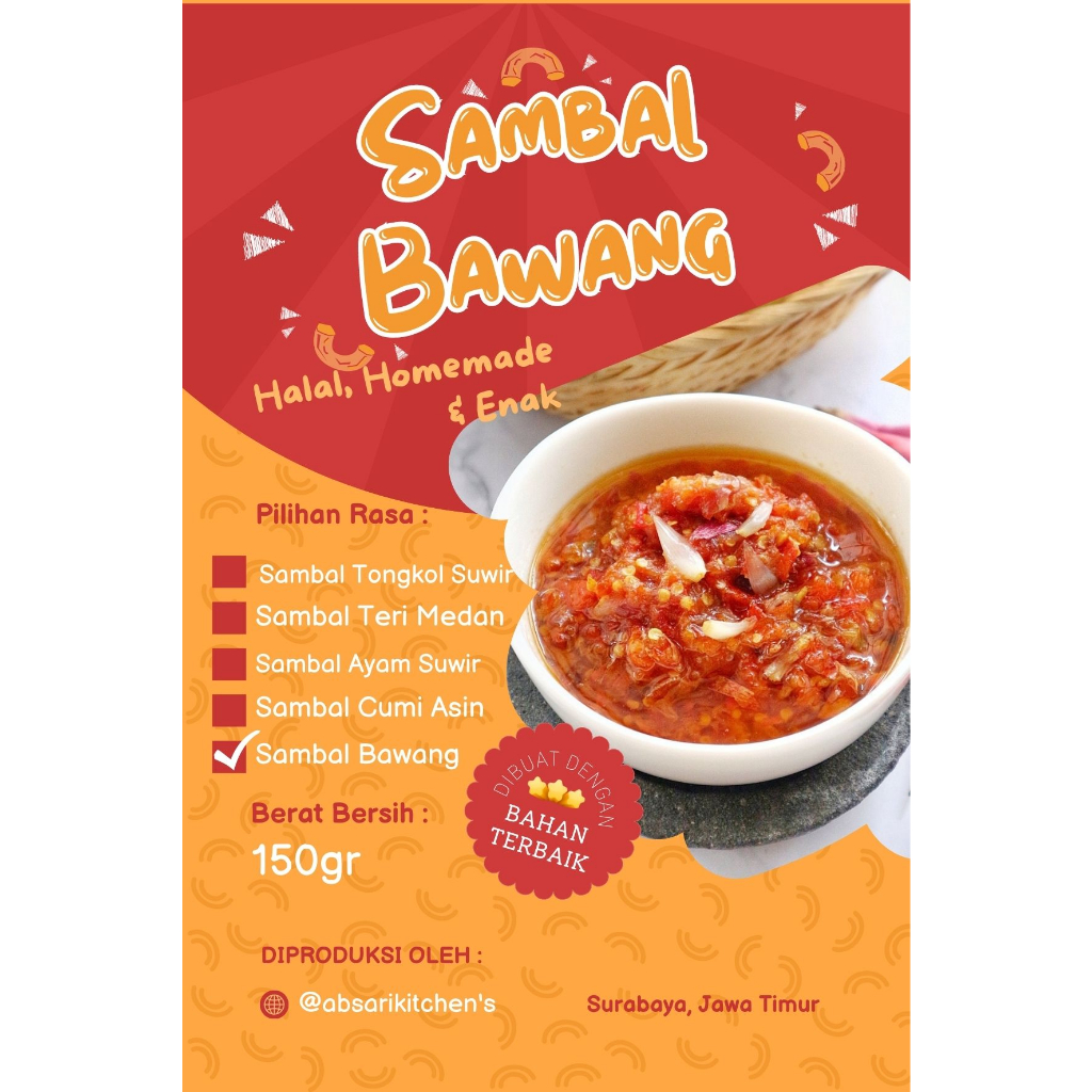 

SAMBAL BAWANG - ABSARI KITCHEN'S