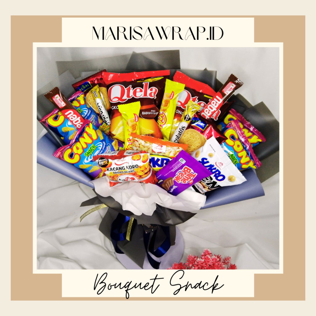 

[MarisaWrap] [COD] Bucket jajan / Buket makanan / Snack Buket Free Greeting Card Kartu Ucapan